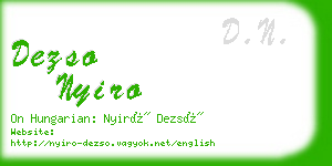 dezso nyiro business card
